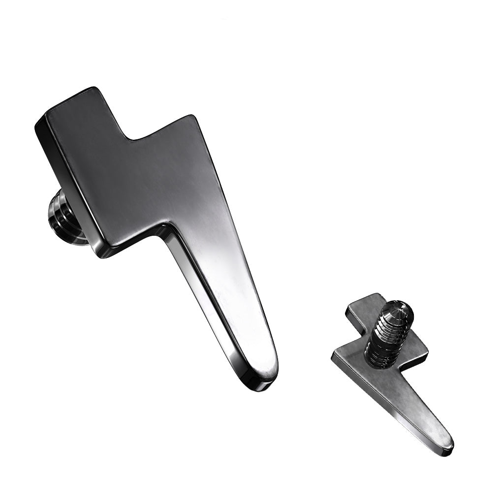 Implant Grade Titanium Internally Threaded Flat Lightening Bolt Top